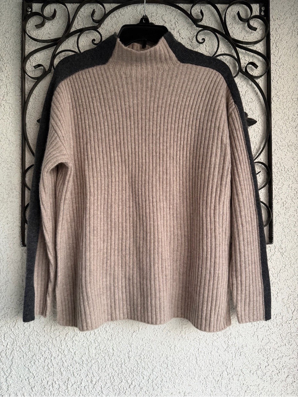 Garnet Hill Cashmere Retro Sweater Mock Neck Sweater - Picture 3 of 8
